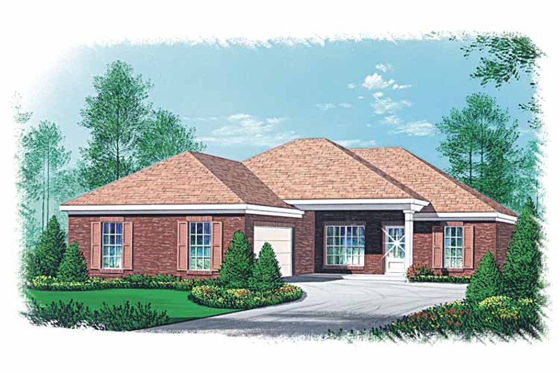 Dream House Plan - Ranch Exterior - Front Elevation Plan #15-350