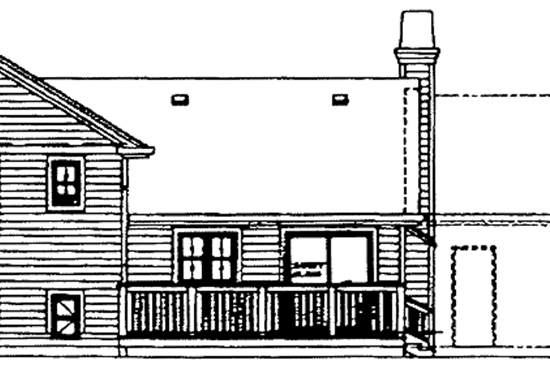 Architectural House Design - Exterior - Rear Elevation for Contemporary House Plan #47-898 - 3 bed, 2 bath