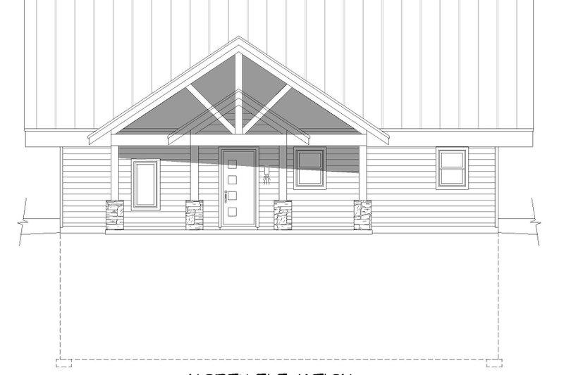 Architectural House Design - Exterior - Other Elevation 1 for Southern House Plan #932-834 - 2 bed, 2.5 bath