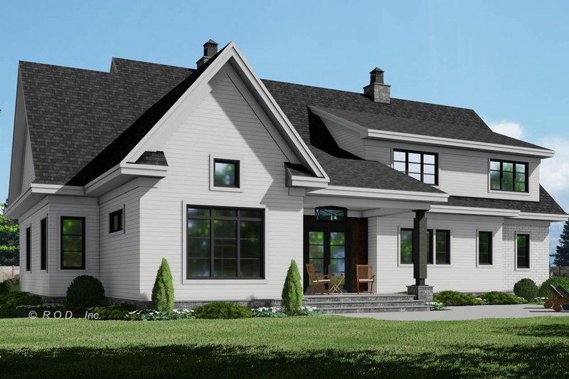 House Design - Exterior - Rear Elevation 1 for Farmhouse House Plan #51-1222 - 4 bed, 3.5 bath