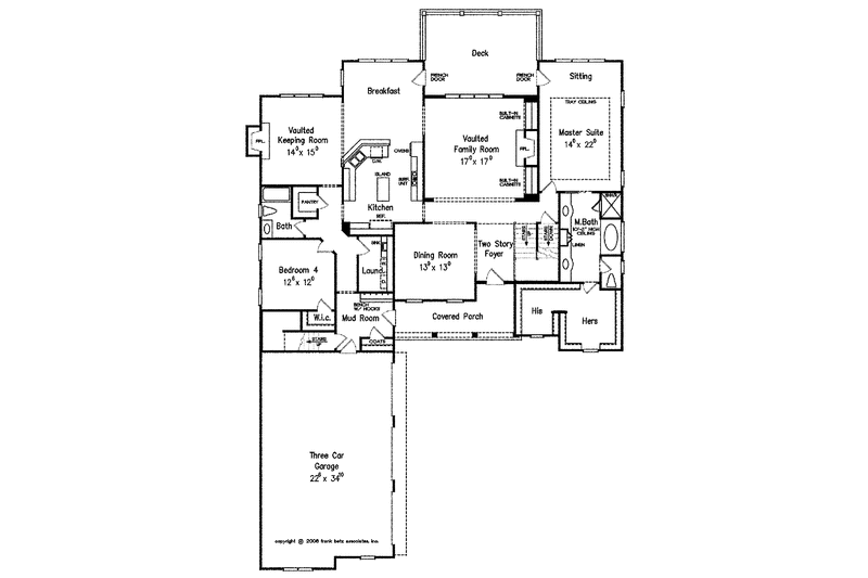 Architectural House Design - Floor Plan - Main Floor for European House Plan #927-416 - 4 bed, 4 bath