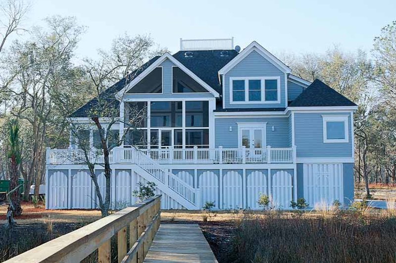 Dream House Plan - Exterior - Rear Elevation 1 for Country House Plan #37-253 - 4 bed, 3 bath