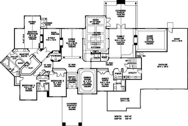 House Design - Traditional Floor Plan - Main Floor Plan #966-22
