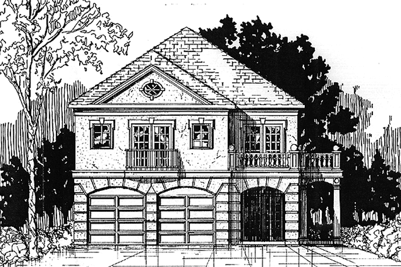 Home Plan - European Exterior - Front Elevation Plan #953-94