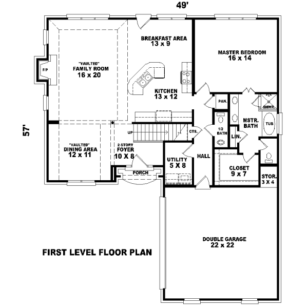 Traditional Floor Plan - Main Floor Plan #81-13900