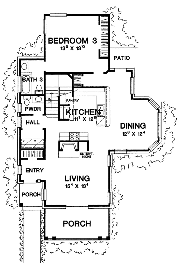Architectural House Design - Classical Floor Plan - Main Floor Plan #472-272