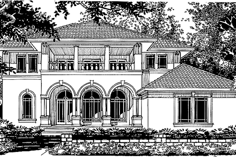 Architectural House Design - Mediterranean Exterior - Front Elevation Plan #472-242
