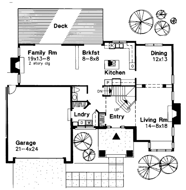 Architectural House Design - Traditional Floor Plan - Main Floor Plan #320-961