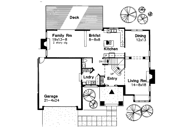Home Plan - Floor Plan - Main Floor for Traditional House Plan #320-961 - 4 bed, 2.5 bath