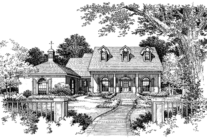 House Blueprint - Classical Exterior - Front Elevation Plan #417-655