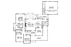 Floor Plan - Main Floor for Country House Plan #929-790 - 3 bed, 2 bath