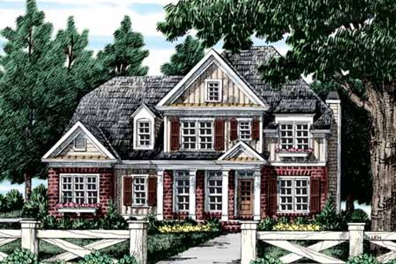 Exterior - Front Elevation 6 for Tudor House Plan #927-313 - 4 bed, 2.5 bath