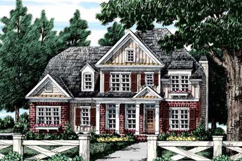 Home Plan - Exterior - Front Elevation 6 for Tudor House Plan #927-313 - 4 bed, 2.5 bath