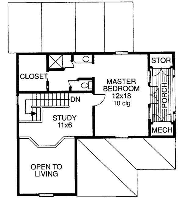 Architectural House Design - Country Floor Plan - Upper Floor Plan #960-5