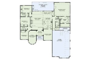 Floor Plan - Main Floor for European House Plan #17-3386 - 4 bed, 3 bath