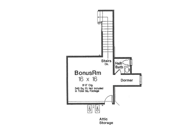 House Blueprint - Floor Plan - Other Floor for European House Plan #310-1263 - 3 bed, 2.5 bath