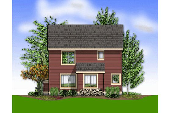 Exterior - Rear Elevation for Craftsman House Plan #48-436 - 3 bed, 2.5 bath