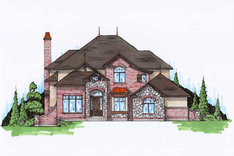 House Design - European Exterior - Front Elevation Plan #5-402