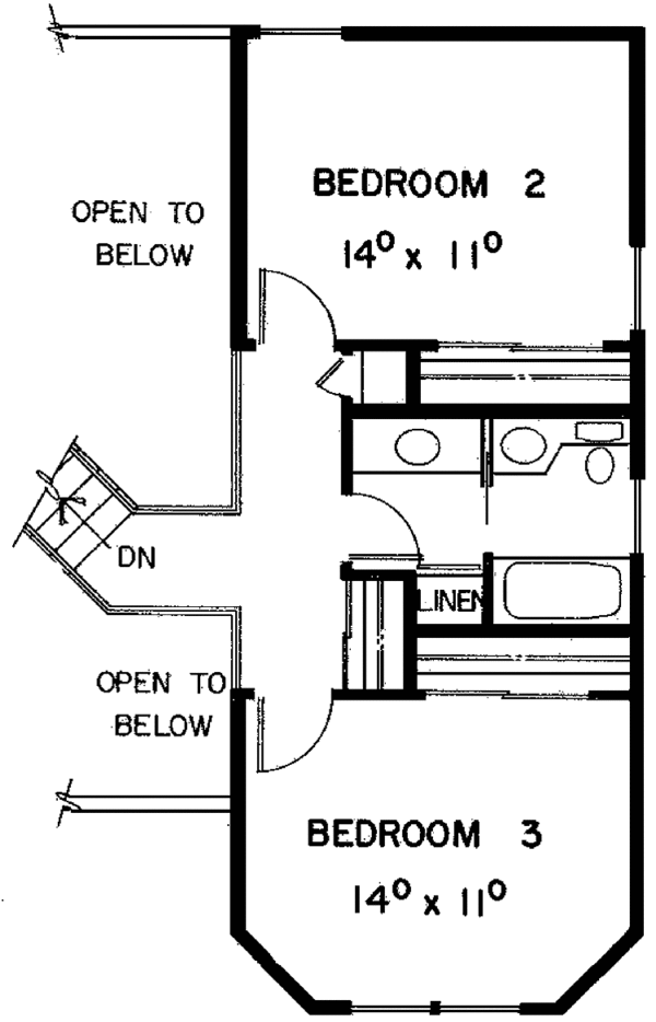 House Plan Design - Country Floor Plan - Upper Floor Plan #60-977