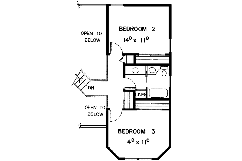 Home Plan - Floor Plan - Upper Floor for Country House Plan #60-977 - 3 bed, 2.5 bath