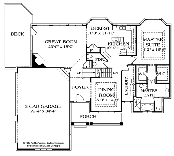 Home Plan - Craftsman Floor Plan - Main Floor Plan #453-299
