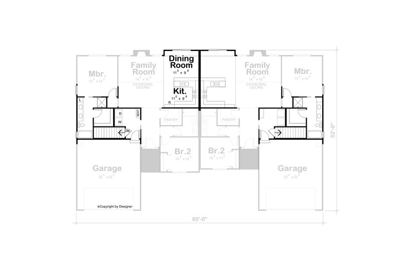 House Blueprint - Floor Plan - Other Floor for Modern House Plan #20-2616 - 2 bed, 2 bath