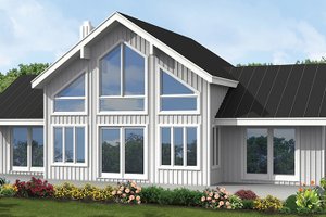 Exterior - Rear Elevation 4 for Contemporary House Plan #1061-8 - 3 bed, 3 bath