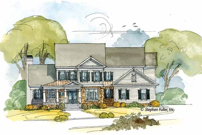 House Plan Design - Colonial Exterior - Front Elevation Plan #429-395