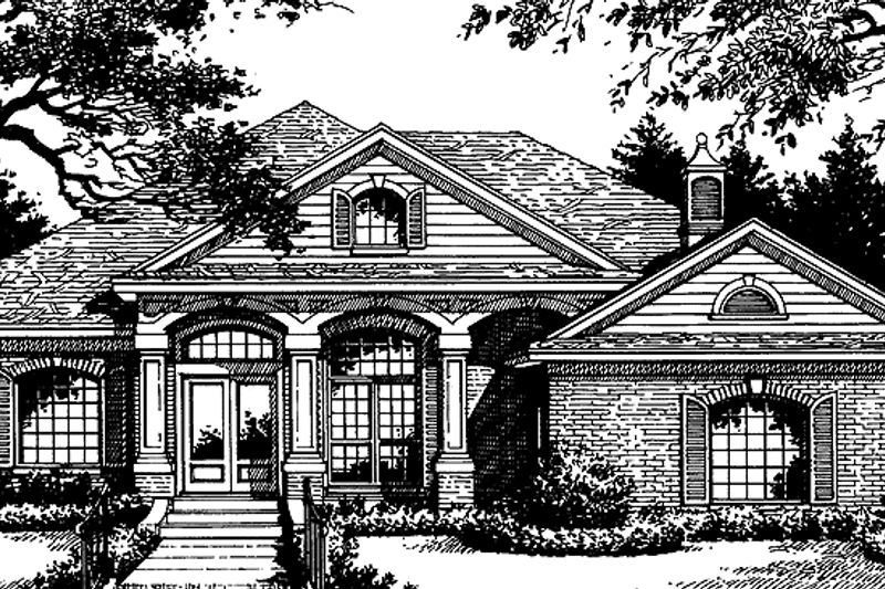 Dream House Plan - Exterior - Front Elevation 3 for European House Plan #417-608 - 3 bed, 2 bath