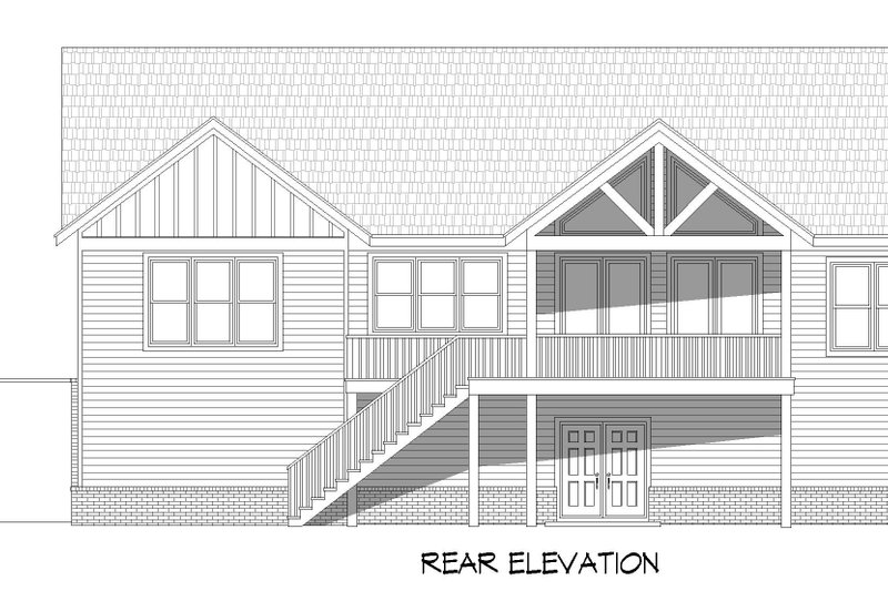 House Plan Design - Exterior - Rear Elevation for Contemporary House Plan #932-953 - 3 bed, 2.5 bath