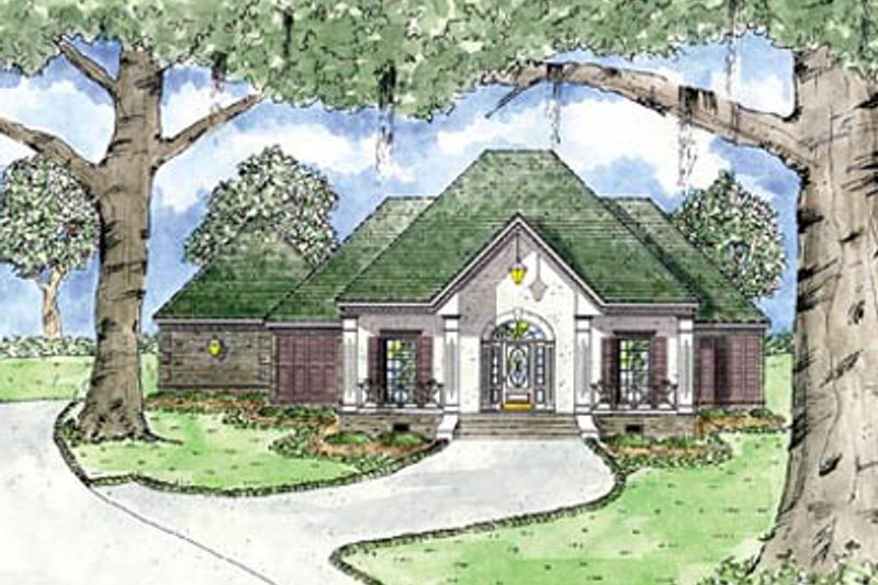 European Style House Plan - 3 Beds 2 Baths 1997 Sq/Ft Plan #36-176