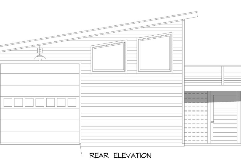 Home Plan - Exterior - Rear Elevation for Contemporary House Plan #932-1185 - 1 bed, 1.5 bath