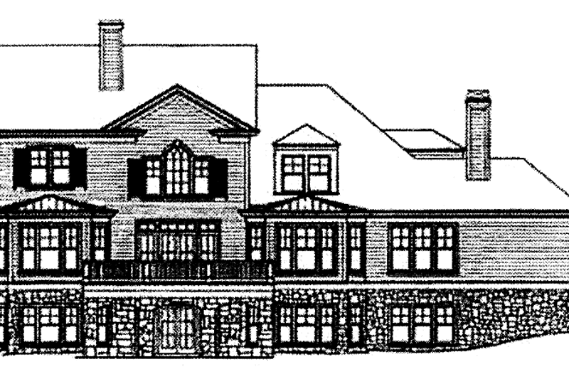 Home Plan - Exterior - Rear Elevation for Colonial House Plan #429-313 - 5 bed, 3.5 bath