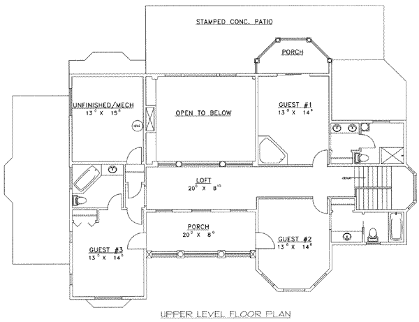 Home Plan - European Floor Plan - Upper Floor Plan #117-466