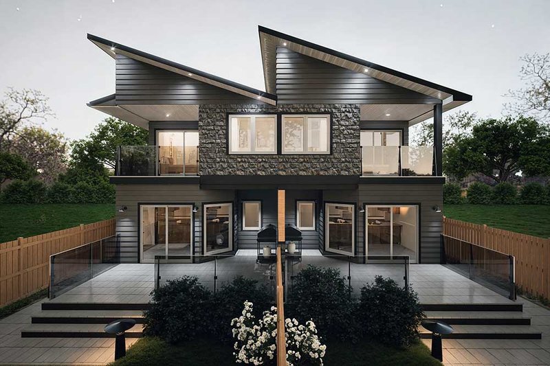 Dream House Plan - Exterior - Rear Elevation 1 for Contemporary House Plan #1101-32 - 5 bed, 5 bath