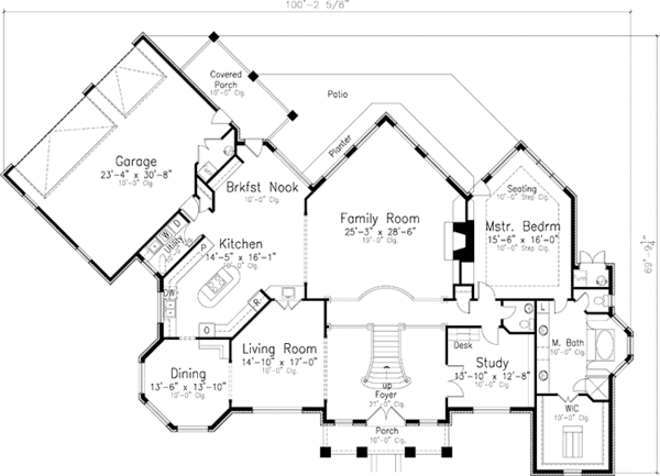 Home Plan - European Floor Plan - Main Floor Plan #52-247