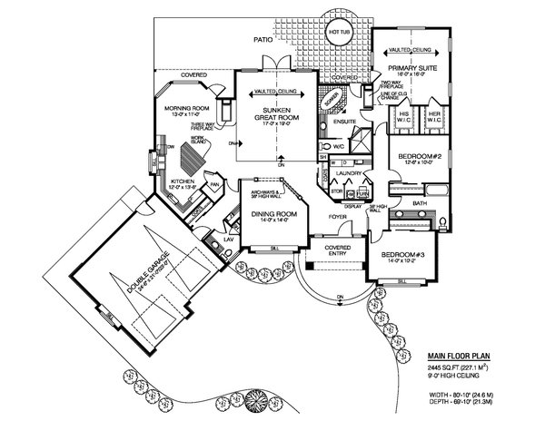 Dream House Plan - Floor Plan - Main Floor for Contemporary House Plan #1100-130 - 3 bed, 2.5 bath