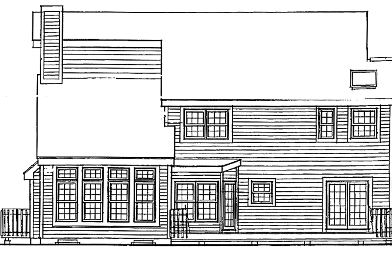 Architectural House Design - Exterior - Rear Elevation for Country House Plan #314-201 - 4 bed, 2.5 bath