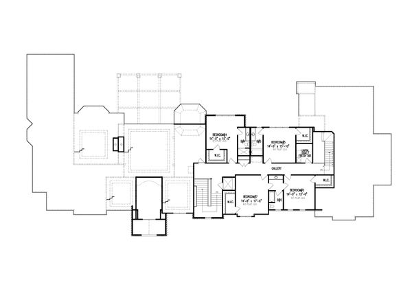 European Floor Plan - Upper Floor Plan #54-586