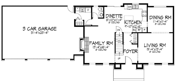 Dream House Plan - Colonial Floor Plan - Main Floor Plan #51-734