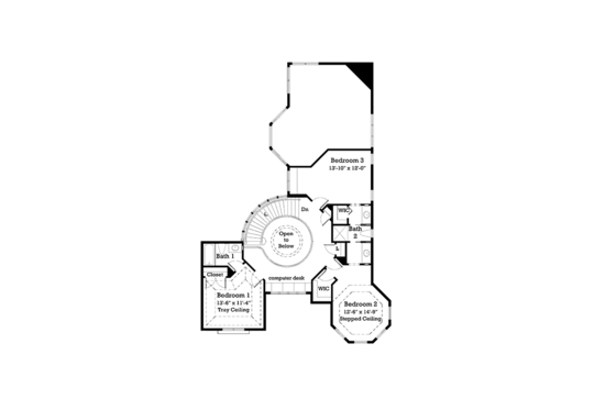 Floor Plan - Upper Floor for Victorian House Plan #930-238 - 4 bed, 3.5 bath