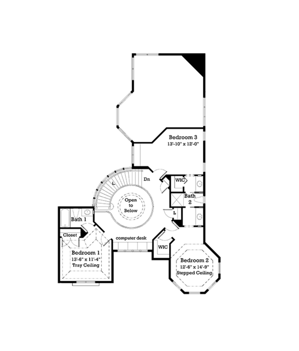 Victorian Floor Plan - Upper Floor Plan #930-238