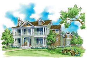 Victorian Exterior - Front Elevation Plan #930-221