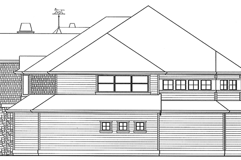 Dream House Plan - Exterior - Rear Elevation for Craftsman House Plan #132-351 - 4 bed, 3.5 bath