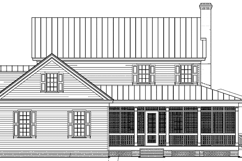 Dream House Plan - Exterior - Rear Elevation for Traditional House Plan #137-339 - 4 bed, 4.5 bath
