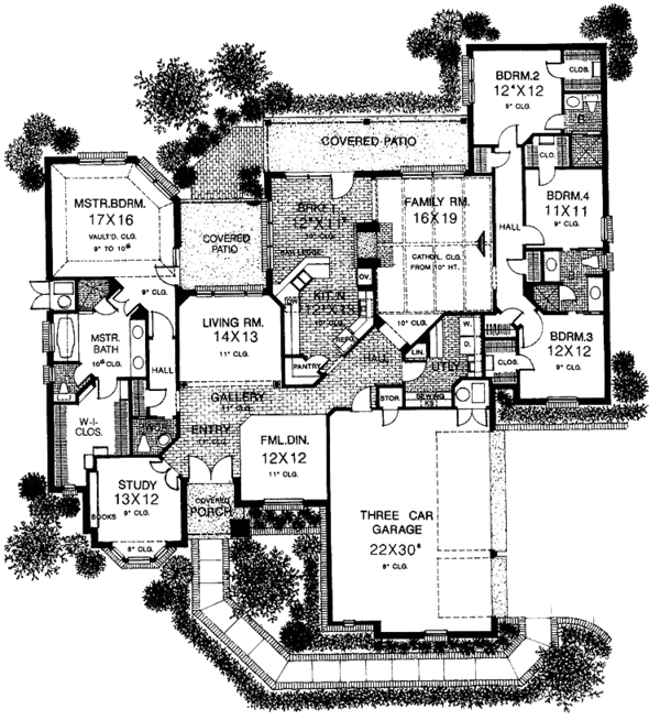 House Design - Country Floor Plan - Main Floor Plan #310-1147