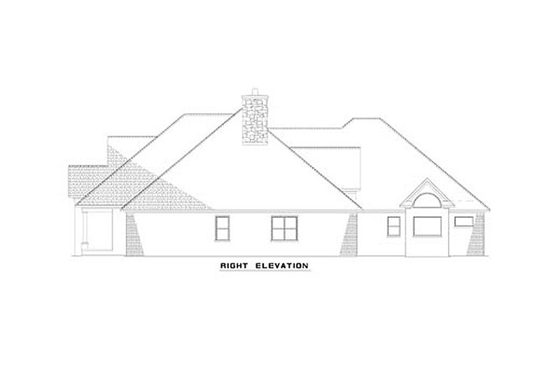 House Plan Design - Exterior - Other Elevation 1 for European House Plan #17-412 - 4 bed, 4 bath