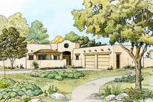 Home Plan - Mediterranean Exterior - Front Elevation Plan #140-168