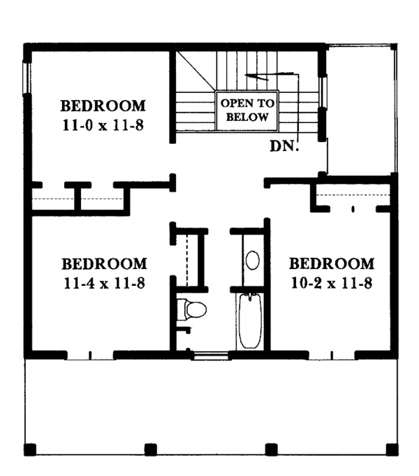 Architectural House Design - Victorian Floor Plan - Upper Floor Plan #1047-18
