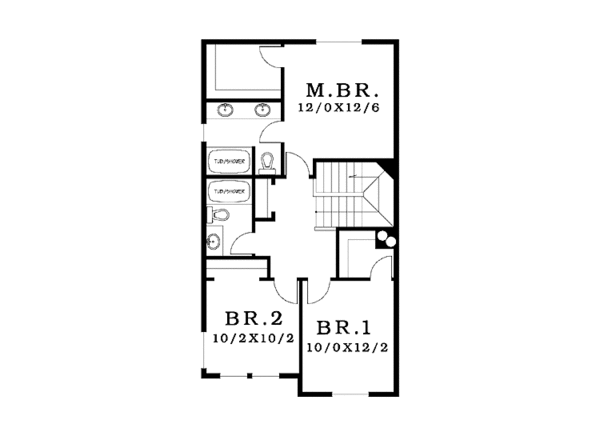 House Blueprint - Craftsman Floor Plan - Upper Floor Plan #943-16